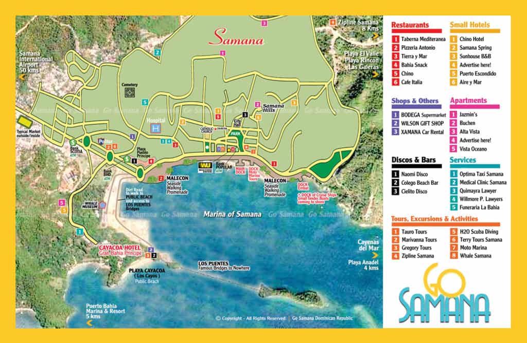 Samana town map