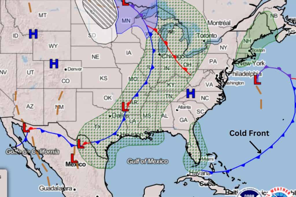 Graphic of cold front